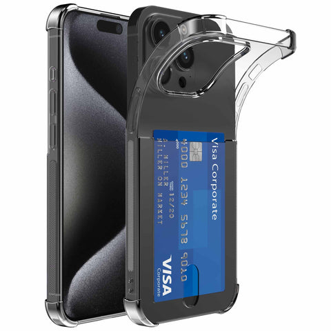 iPhone15ProMaxtelefoonhoesjetransparantmetpasjeshouderenstootrandProtX_1