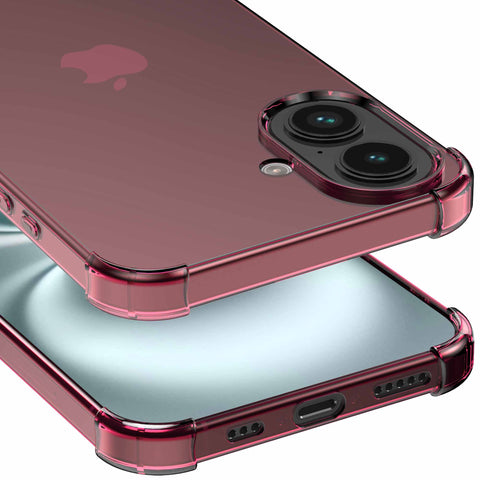 iPhone16telefoonhoesjeShockProofroodtransparantmetstootrandProtX_4