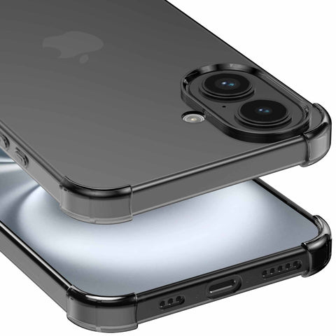 iPhone16telefoonhoesjeShockProofzwarttransparantmetstootrandProtX_4