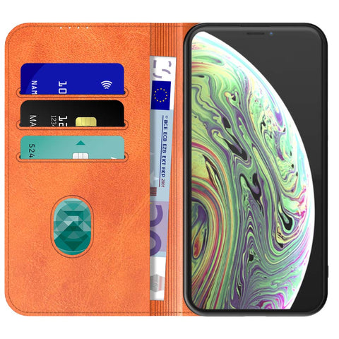 iPhoneX-XS_portemonneebookcasetelefoonhoesjebruinmetmagnetischklepje_1