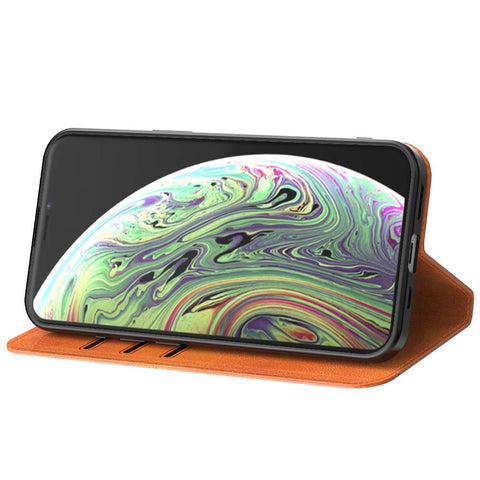 iPhoneX-XS_portemonneebookcasetelefoonhoesjebruinmetmagnetischklepje_2