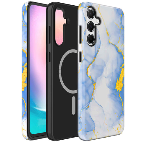 Samsung Galaxy A34 Marmer Telefoonhoesje Magsafe Compatibel Though Case