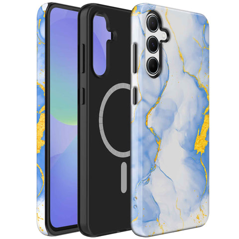 Samsung Galaxy A36 Marmer Telefoonhoesje Magsafe Compatibel Though Case