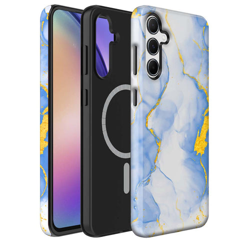 Samsung Galaxy A54 Marmer Telefoonhoesje Magsafe Compatibel Though Case