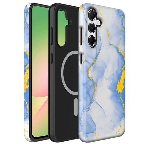 Samsung Galaxy A56 Marmer Telefoonhoesje Magsafe Compatibel Though Case