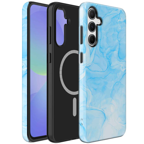 Samsung Galaxy A36 Marmer Telefoonhoesje Magsafe Compatibel Though Case
