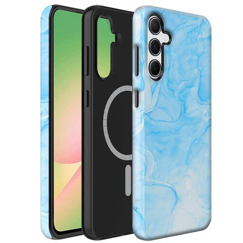 Samsung Galaxy A56 Marmer Telefoonhoesje Magsafe Compatibel Though Case