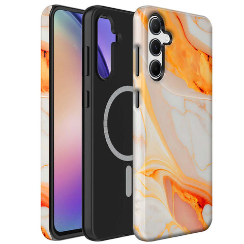 Samsung Galaxy A54 Marmer Telefoonhoesje Magsafe Compatibel Though Case