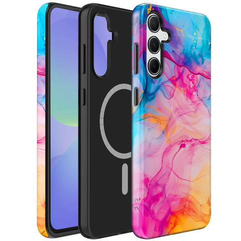 Samsung Galaxy A36 Marmer Telefoonhoesje Magsafe Compatibel Though Case