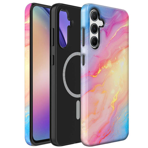 Samsung Galaxy A54 Marmer Telefoonhoesje Magsafe Compatibel Though Case