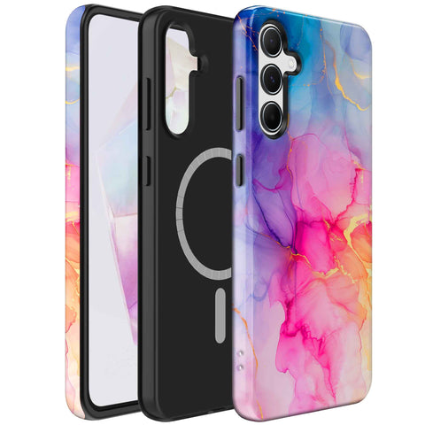 Samsung Galaxy A35 Marmer Telefoonhoesje Magsafe Compatibel Though Case