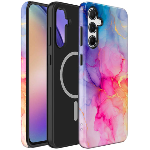Samsung Galaxy A54 Marmer Telefoonhoesje Magsafe Compatibel Though Case