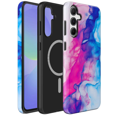Samsung Galaxy A36 Marmer Telefoonhoesje Magsafe Compatibel Though Case