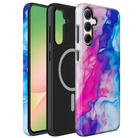 Samsung Galaxy A56 Marmer Telefoonhoesje Magsafe Compatibel Though Case